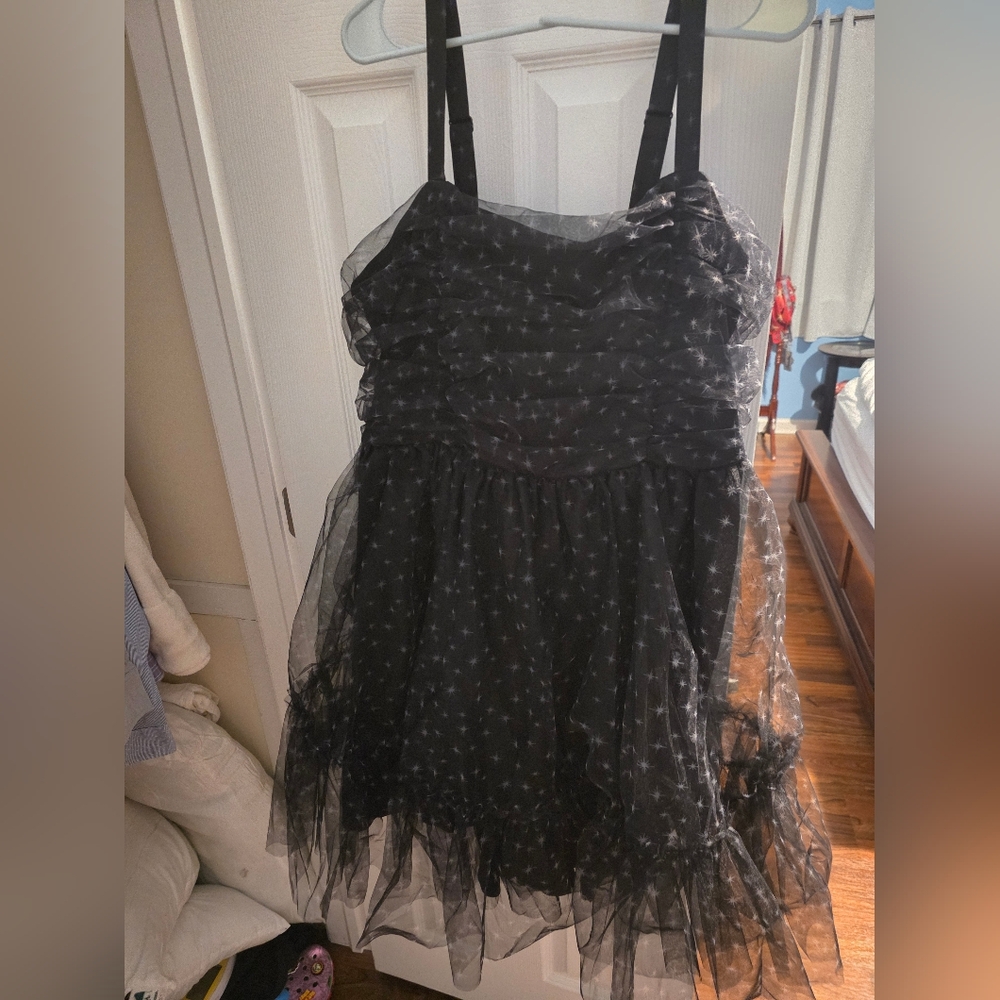 NWT Torrid Retro Chic Ruched Tulle Mini Dress - Picture 3 of 5